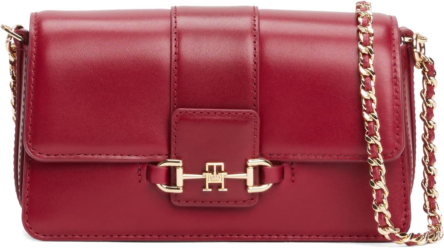 

Сумка Tommy Hilfiger Heritage Leather с цепочным ремешком через плечо, Rouge