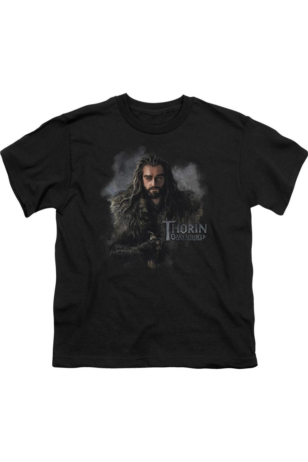 

Футболка с коротким рукавом для детей The Hobbit Thorin Oakenshield Gildan, черный