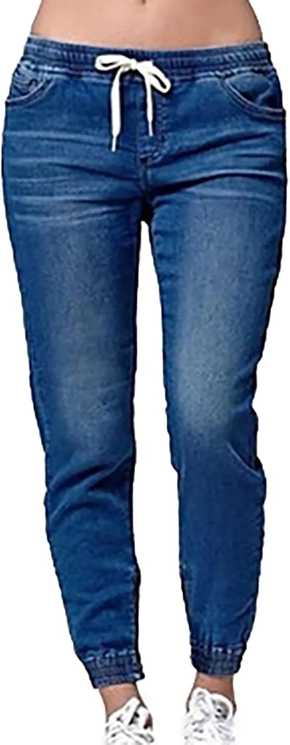 

Джинсы Plus Size для женщин с высокой талией и эластичным поясом