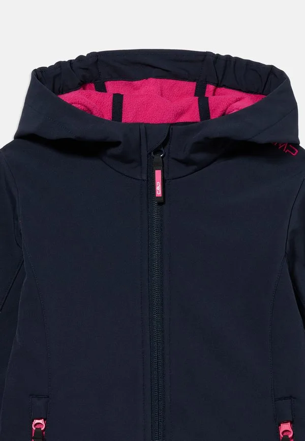 Детская куртка с капюшоном, из мягкой ткани Cmp, Blue/Magenta — фото 4