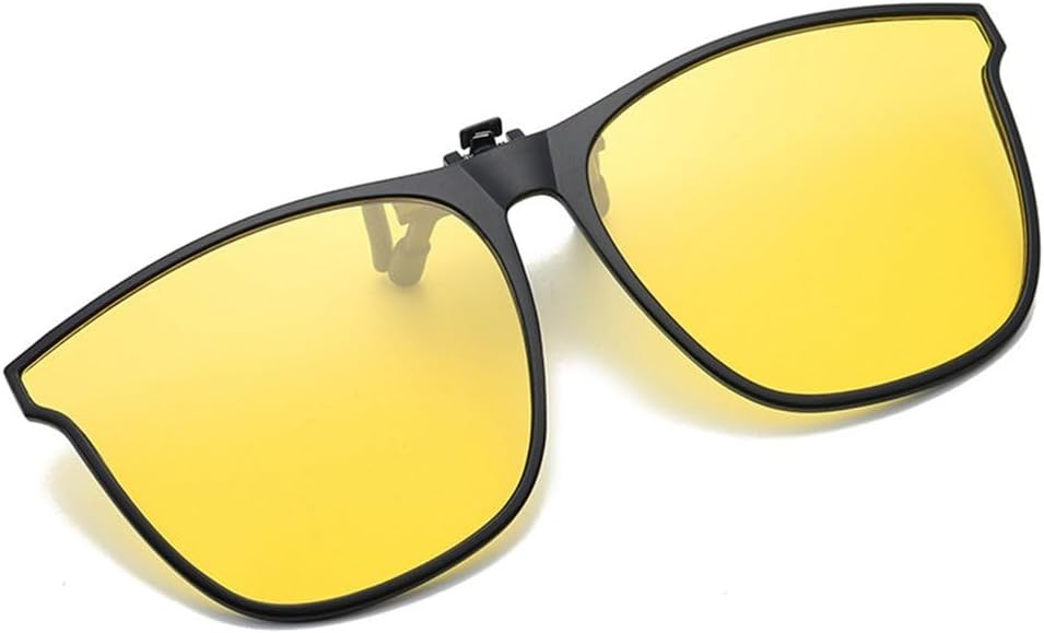 

Поляризованные солнцезащитные очки с зажимом для мужчин и женщин, фотохромные автомобильные очки для водителя, очки ночного видения, антибликовые винтажные очки KTUCN, Yellow