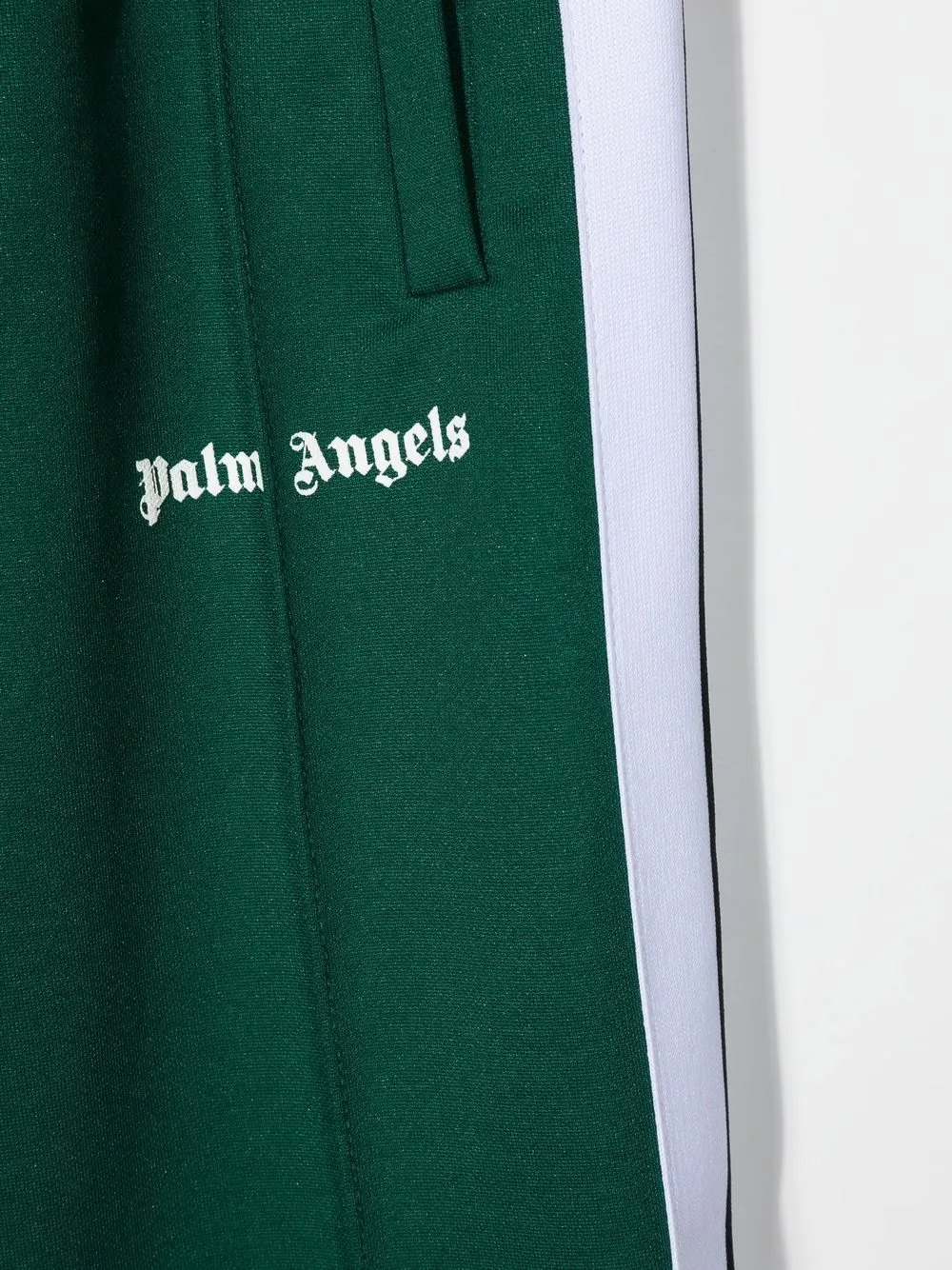Спортивные брюки с лампасами и логотипом Palm Angels Kids, зеленый — фото 3