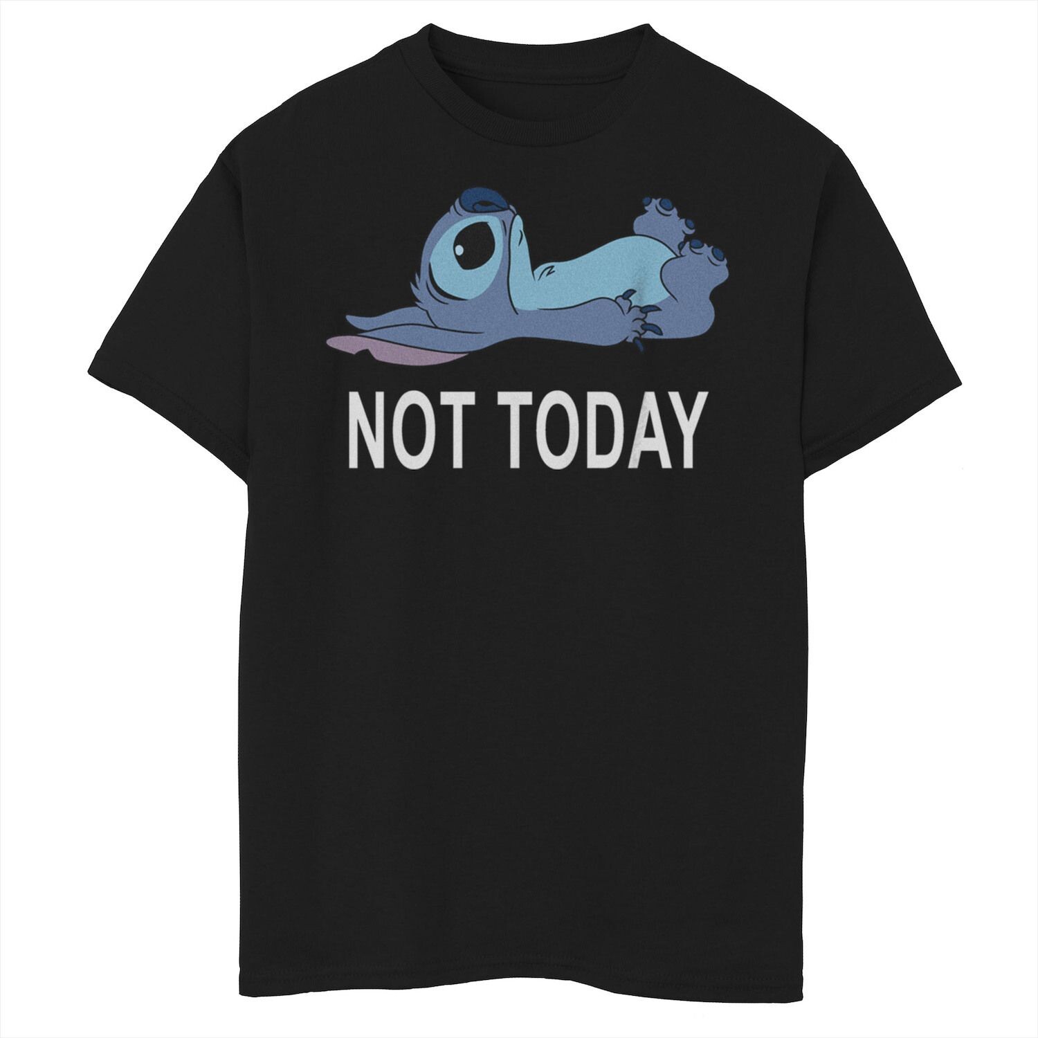 

Футболка с рисунком «Лило и Стич» Disney для мальчиков 8–20 лет Not Today Stitch Disney, черный