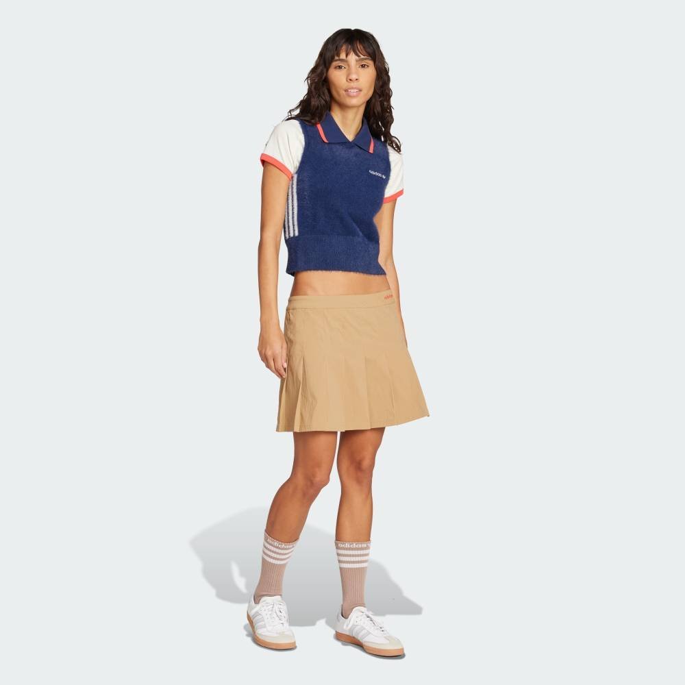 Пушистый вязаный жилет Adidas, blue — фото 3