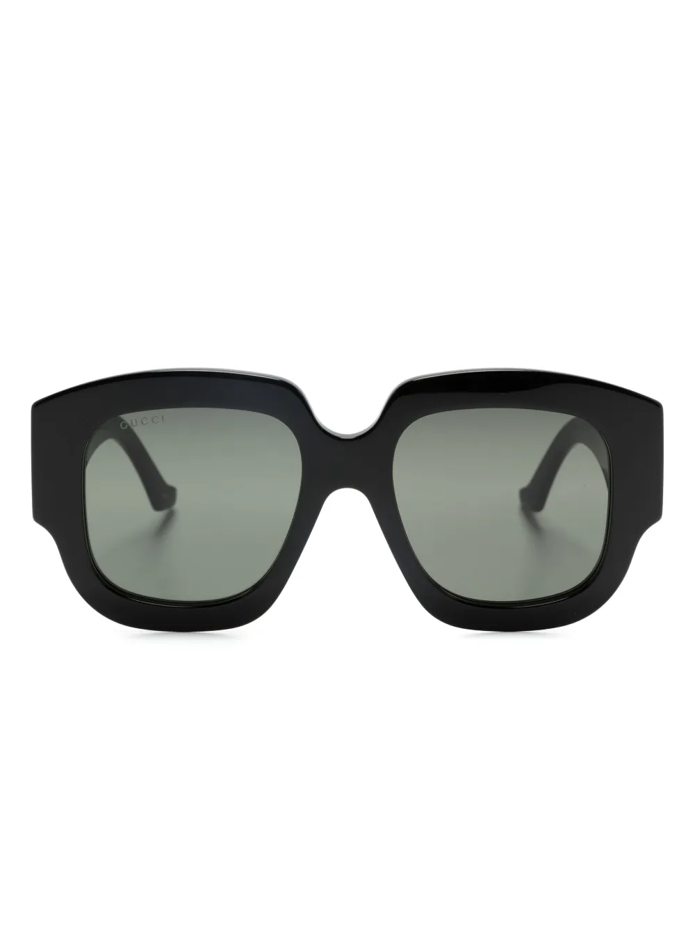 

Солнцезащитные очки в массивной оправе с логотипом Double G Gucci Eyewear, черный