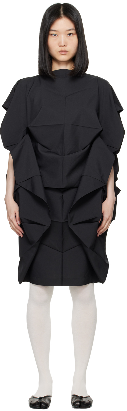 

Черное платье миди № 7 132 5. ISSEY MIYAKE