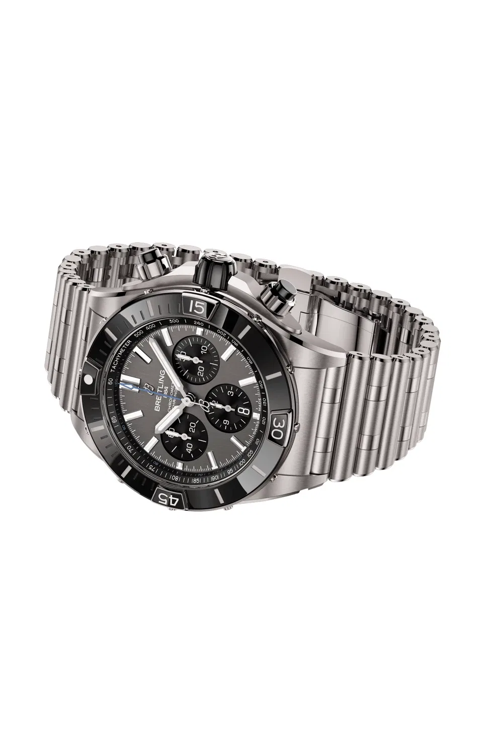 СУПЕР ХРОНОМАТ B01 44 - EB0136251M1E1 BREITLING, серебряный — фото 3
