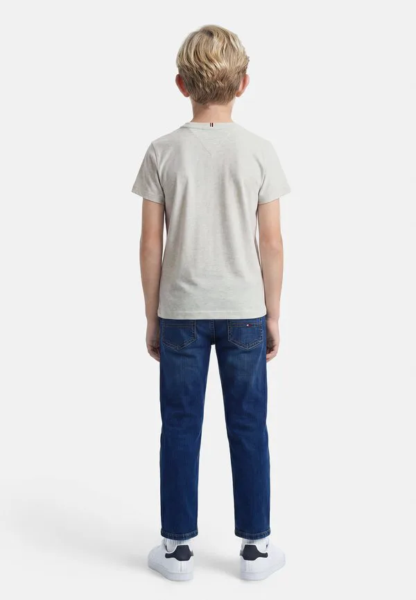 Футболка с круглым вырезом и текстурированным логотипом Tommy Hilfiger, Light Grey Heather — фото 2