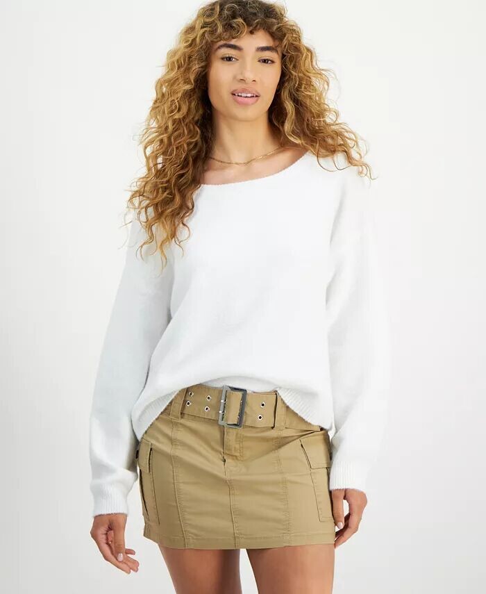 

Свитер с длинными рукавами и круглым вырезом в рубчик для юниоров Hippie Rose, зеленый