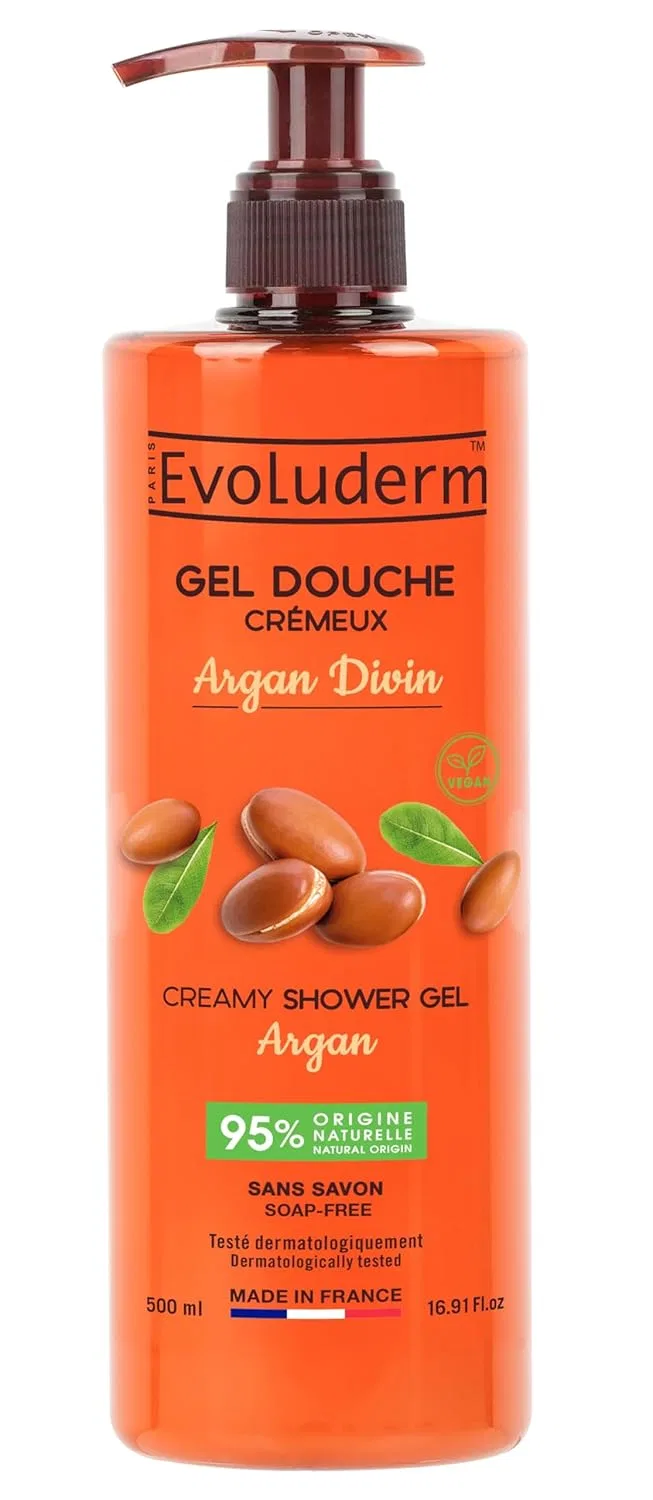 Кремовый гель для душа EVOLUDERM с аргановым маслом, 500 мл Evoluderm