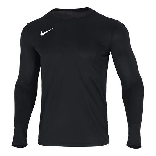 

Футболка Men's Nike Solid Color Logo Athleisure Casual Sports Long Sleeves Black T-Shirt, мультиколор