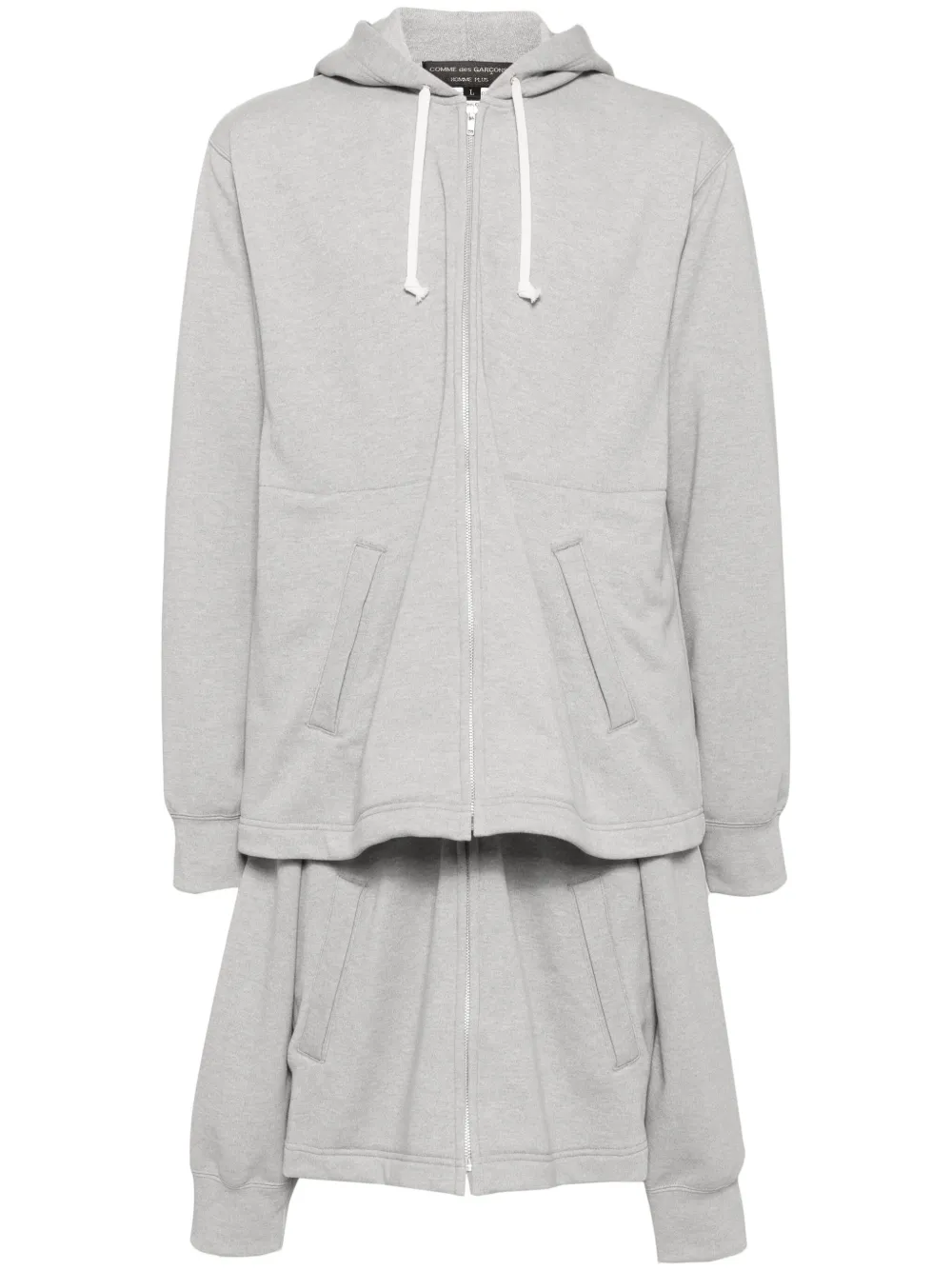 

Многослойное худи на молнии COMME DES GARCONS, серый