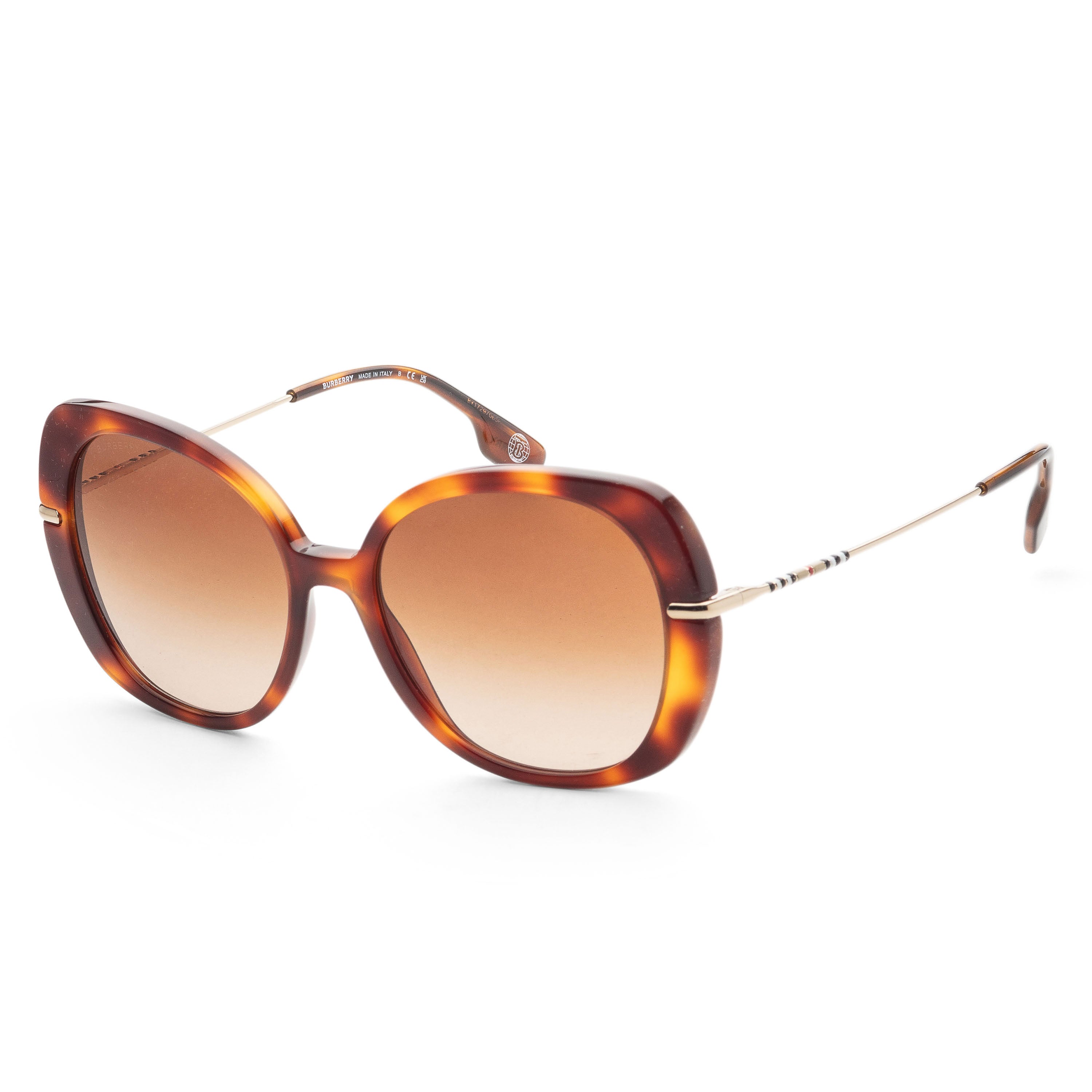 

Женские солнцезащитные очки Burberry 55 мм коричневого цвета BE4374-331613-55