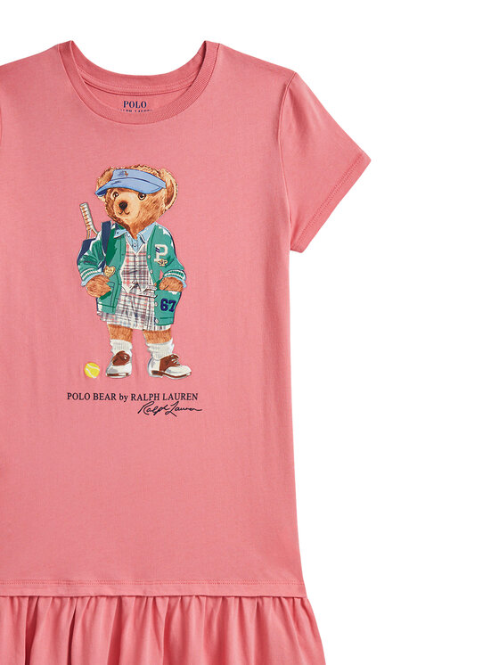 Платье на каждый день обычный крой 313971130001 Polo Ralph Lauren, розовый — фото 3