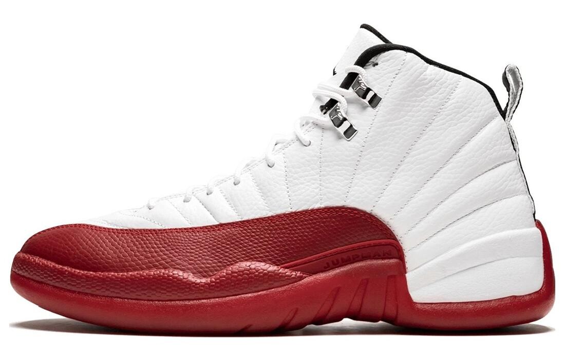 

Jordan Air Jordan 12 Винтажные баскетбольные кроссовки женские, White/Red