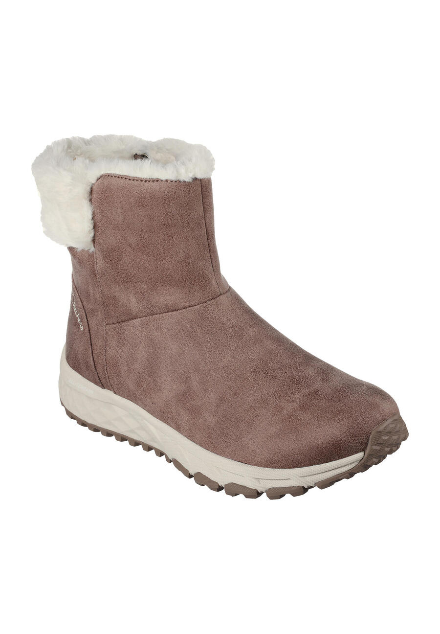 Женские ботинки Skechers Escape Plan - Cozy Collab 167413 TPE, серо-коричневые