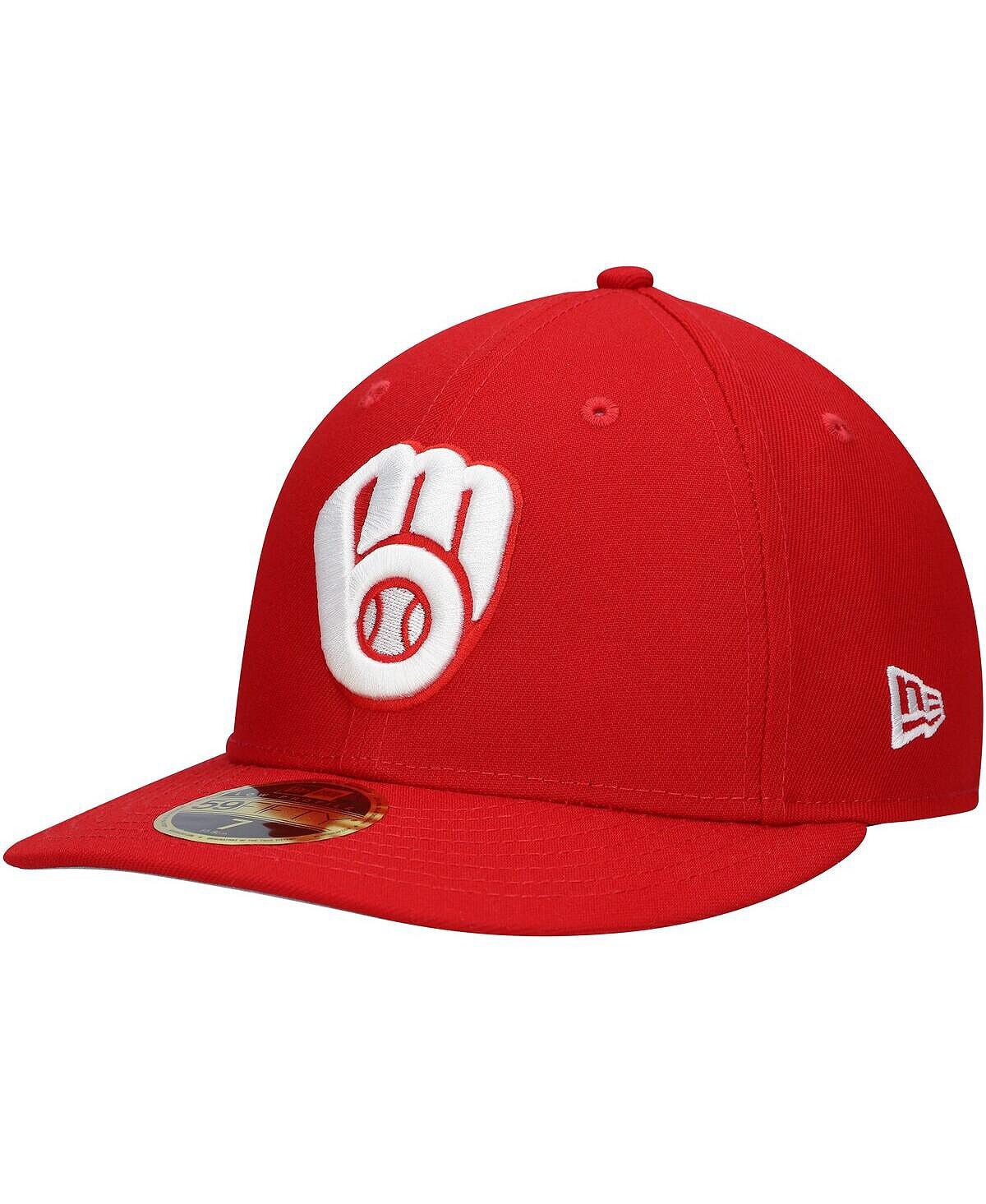 

Мужская приталенная шляпа Scarlet Milwaukee Brewers Low Profile 59FIFTY New Era