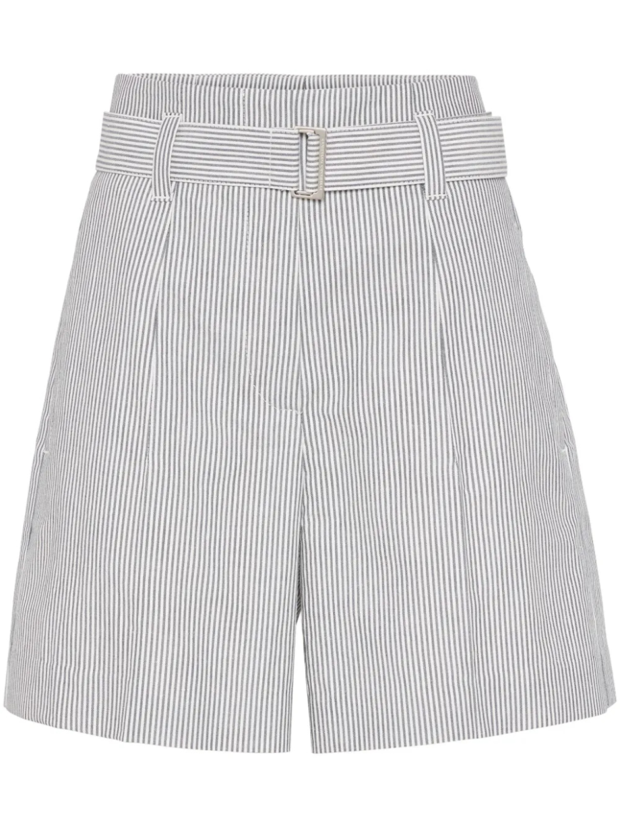 

Brunello Cucinelli шорты в полоску с декором Monili, синий