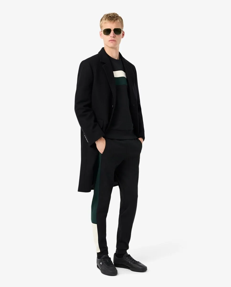 Мужская толстовка из флиса с цветными блоками черного цвета Lacoste — фото 4