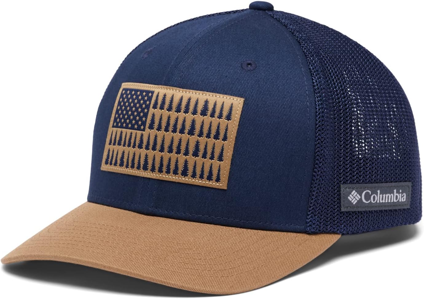 

Бейсболка Columbia Unisex для взрослых PFG с сеткой, Collegiate Navy/Delta