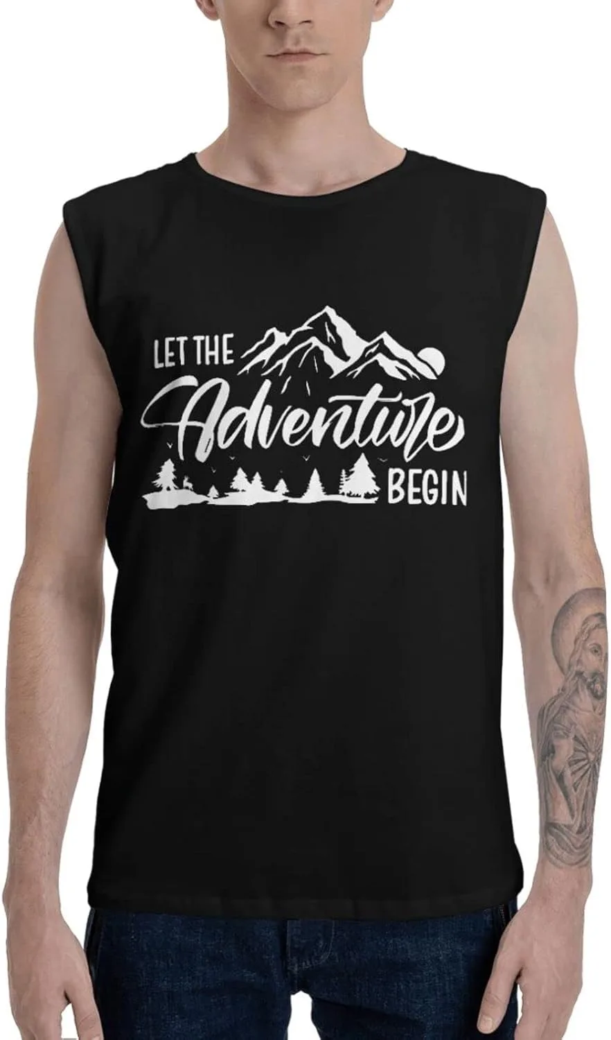 

Мужская футболка Let The Adventure Begin без рукавов PLOWS