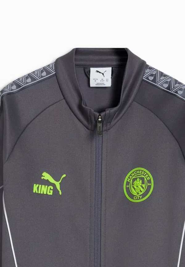 Футболка Manchester City King Anthem Club Wear Puma, галактический серый/про-зеленый — фото 3