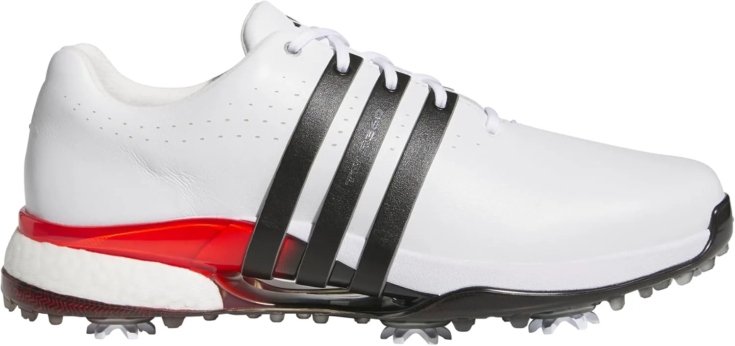 Мужские гольф-туфли Adidas Tour360 24, белый/черный/красный — фото 4