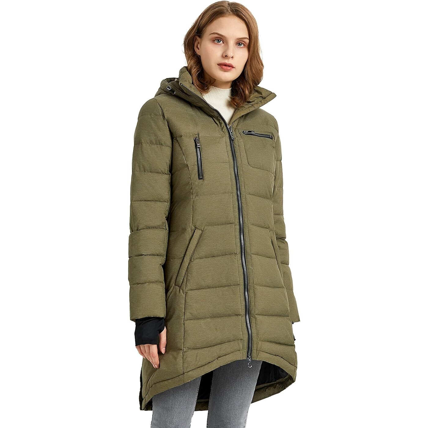 

Пуховик Orolay Women's Down Mid-Length, зеленый