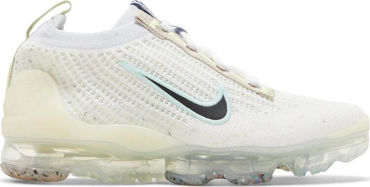 

Кроссовки Nike Air VaporMax 2021 Flyknit GS 'Mismatched Swoosh - White', белый