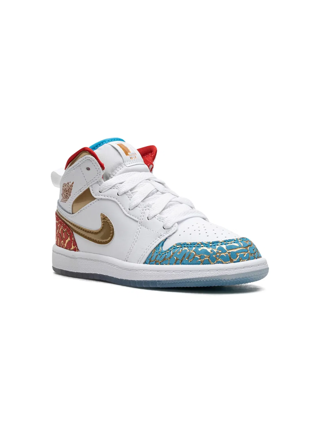 Кроссовки Air Jordan 1 Mid "UNC to CHI", белый