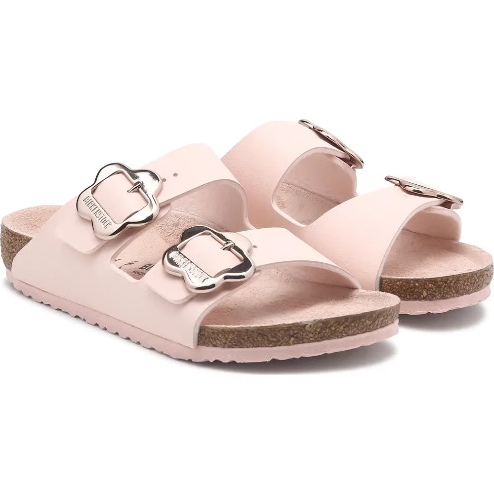 Детские сандалии Arizona Flower с пряжкой и стелькой Birkenstock, Pink
