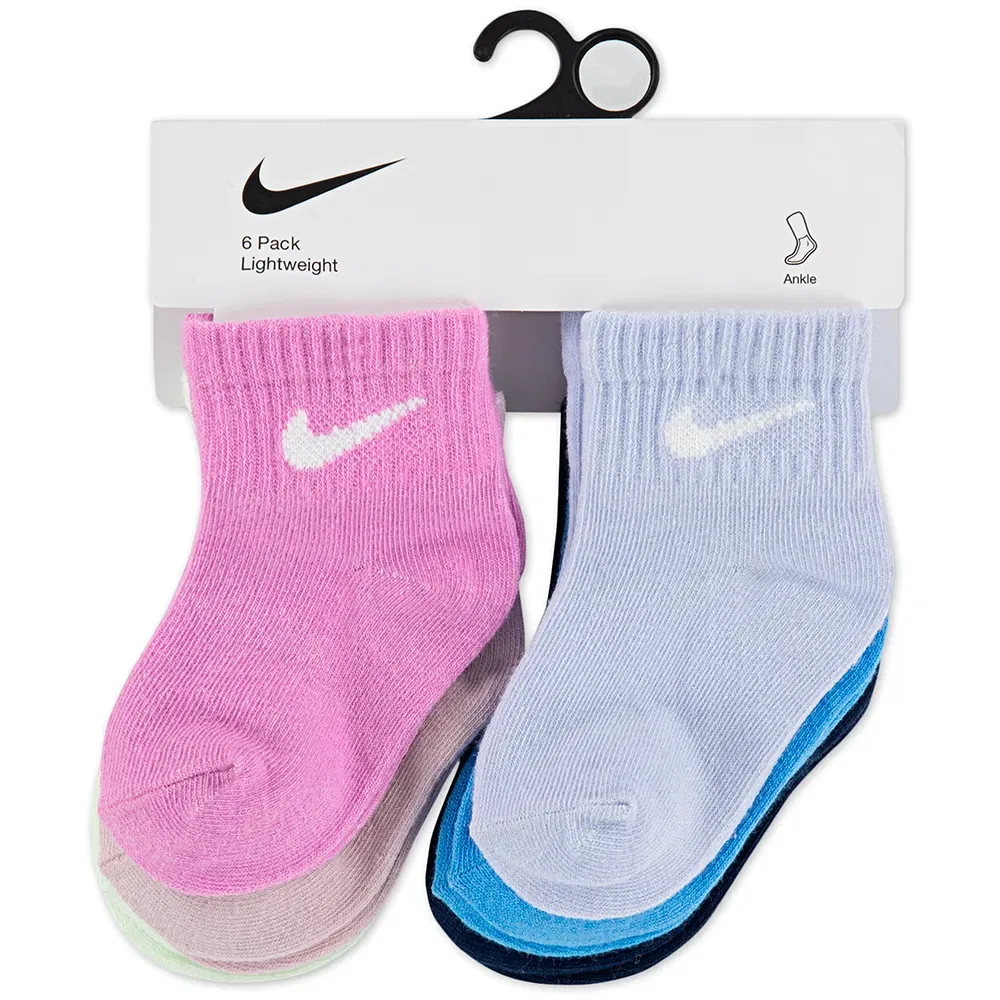 Носки Nike Swoosh Infant Ankle 6 пар, мультиколор — фото 3