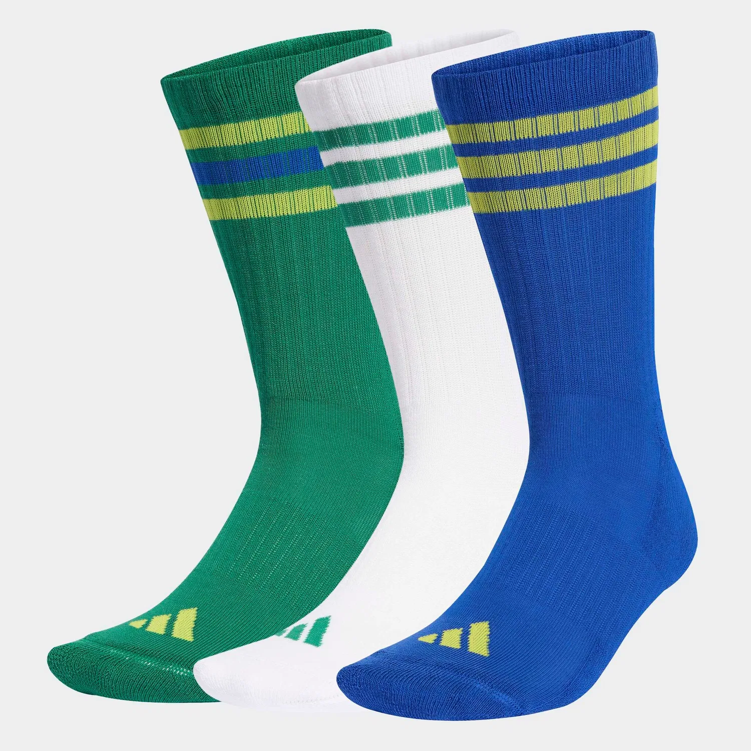 Женские носки с мягкой подкладкой и поддержкой свода стопы Adidas Performance, Bold Green/Bold Blue/Bright Yellow