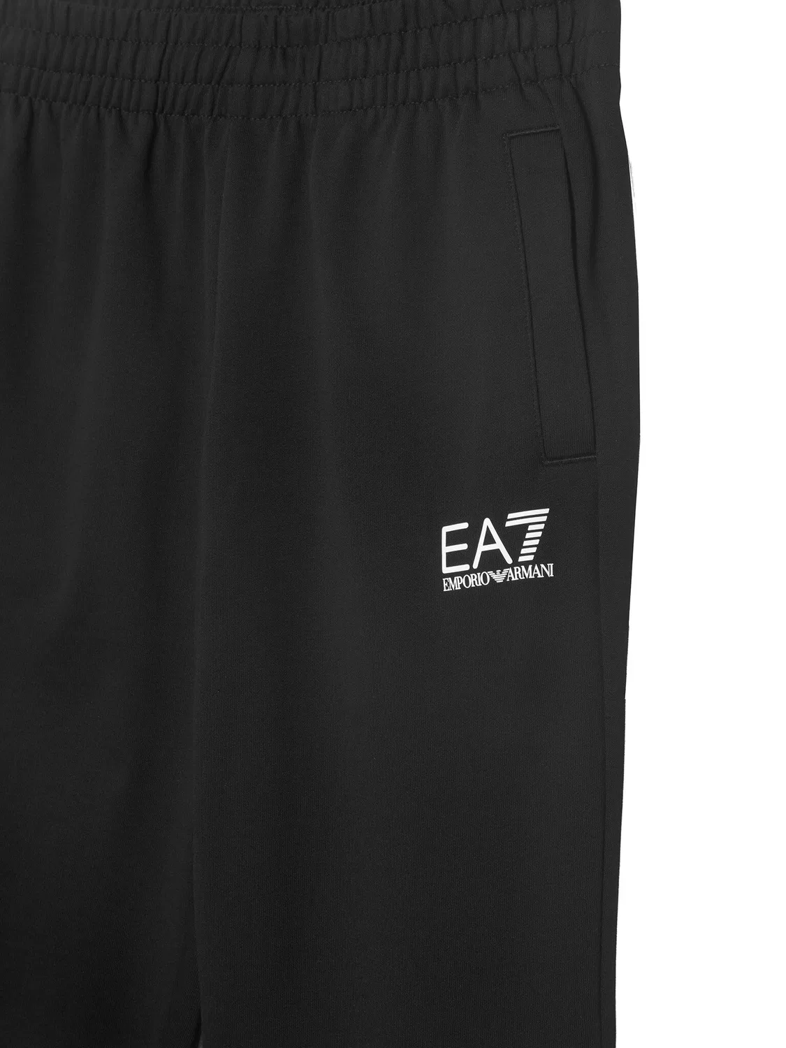 Спортивные штаны стандартного кроя для мальчика Ea7 Emporio Armani, черный — фото 3