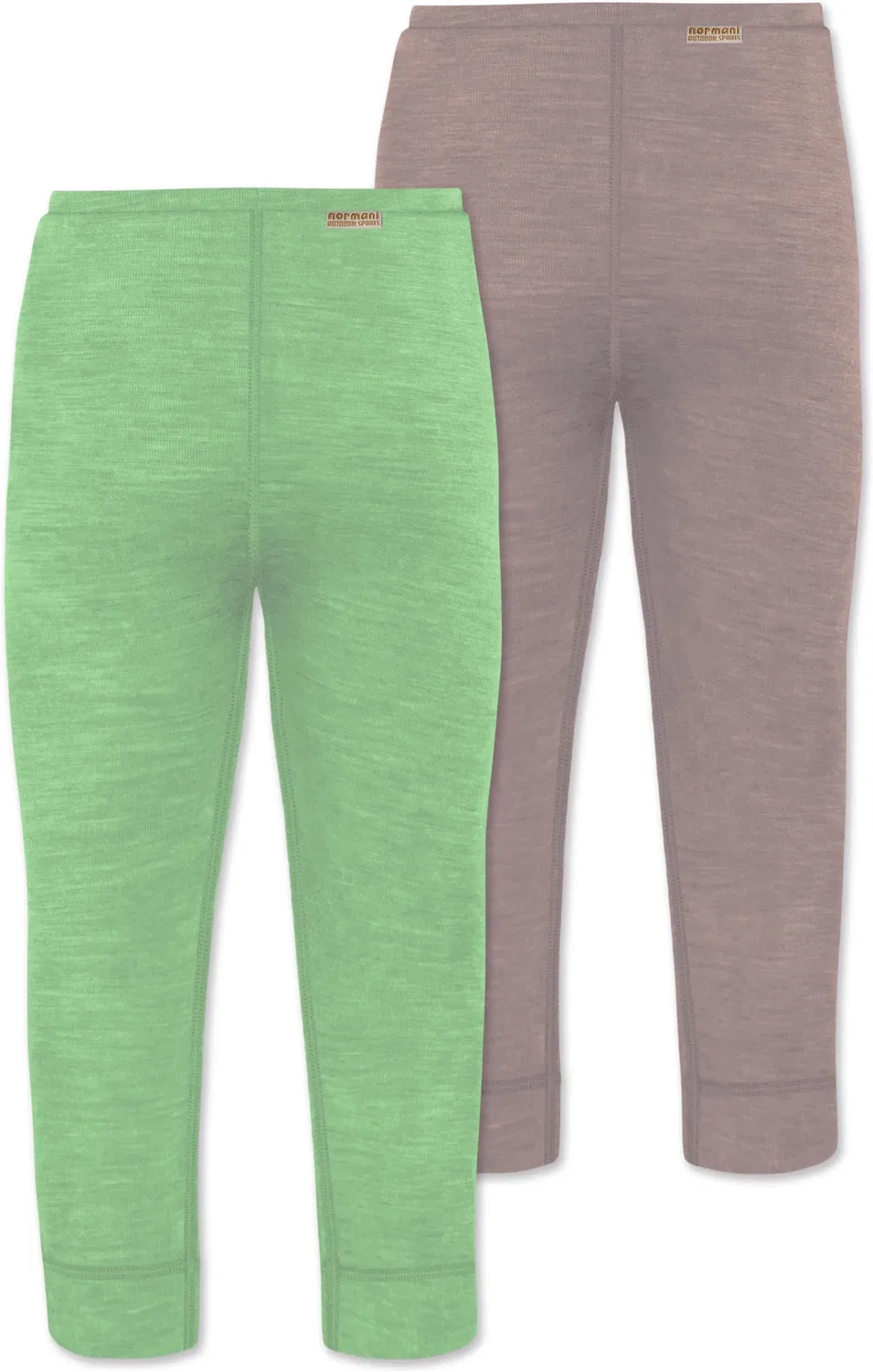 Комплект детских штанов из мериносовой шерсти Tutira Normani Outdoor Sports, зеленый — фото 2
