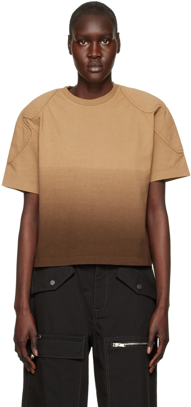 

Коричневая футболка Sunfade Dion Lee, Коричневый, Коричневая футболка Sunfade Dion Lee