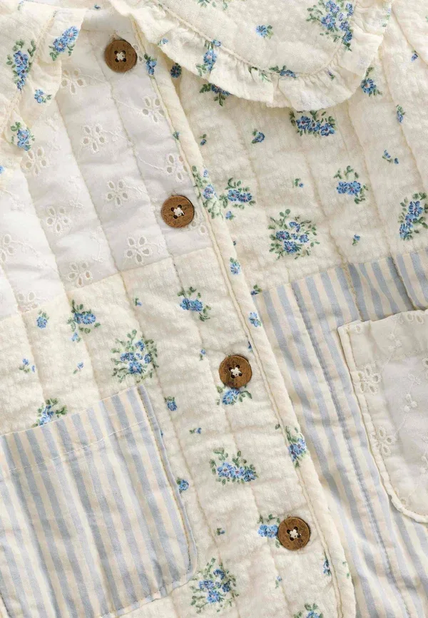 Куртка легкая с цветочным принтом Patchwork Marks & Spencer, cream mix — фото 3