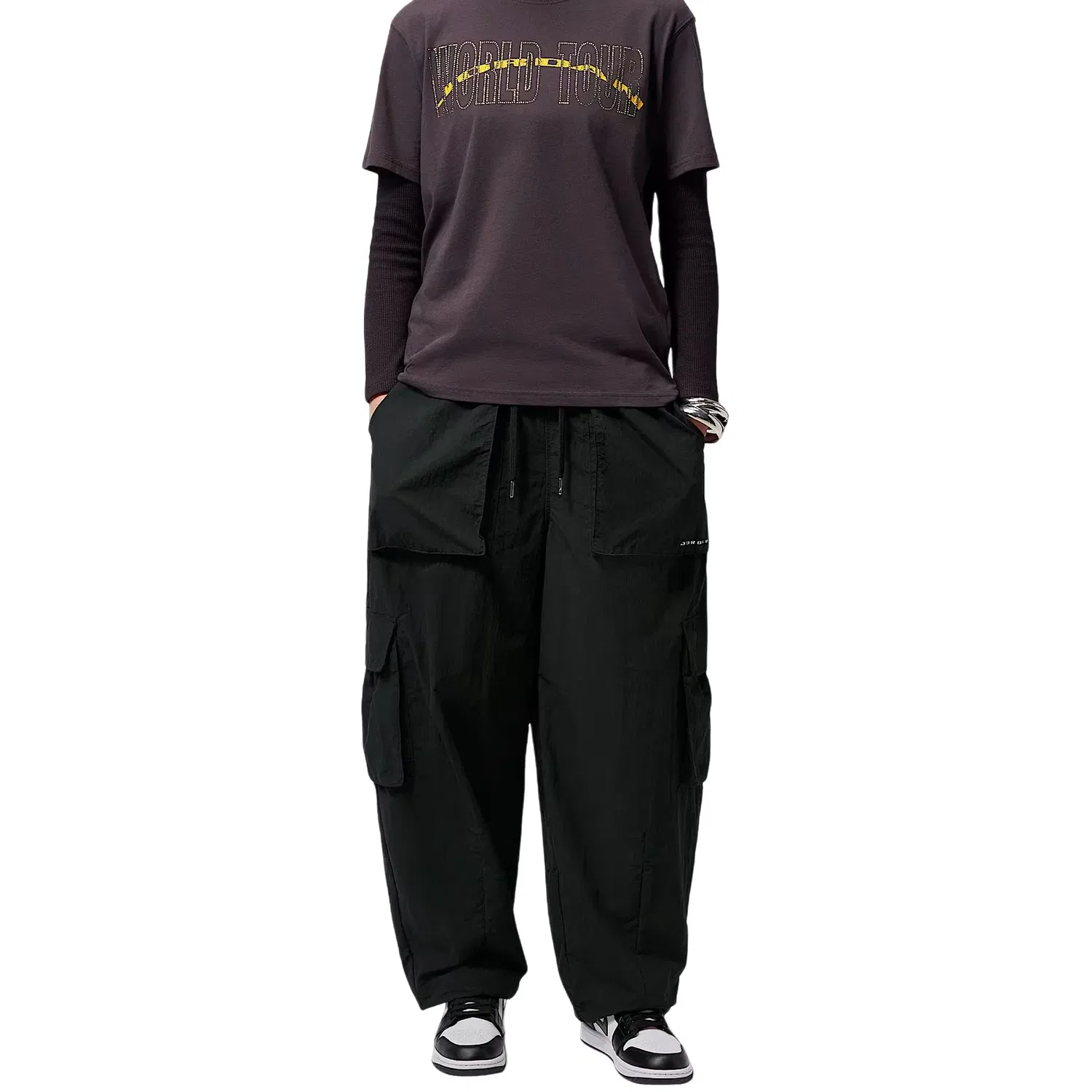 Женские спортивные штаны карго с моделью Air Jordan Flight Cargo Pants, черный — фото 3
