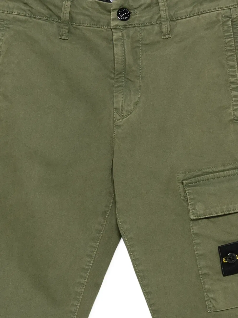 Карго-брюки с нашивкой-логотипом Stone Island Junior, зеленый — фото 3