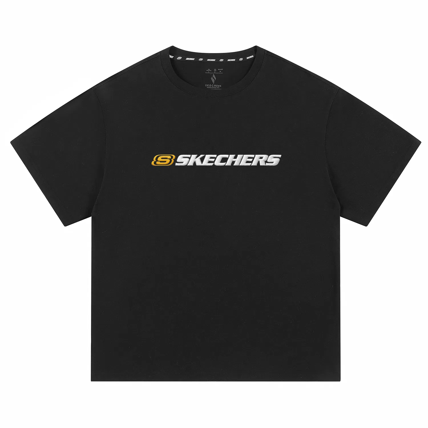 Футболка детская с круглым вырезом Black 260g Heavyweight Embroidery, Skechers, Black
