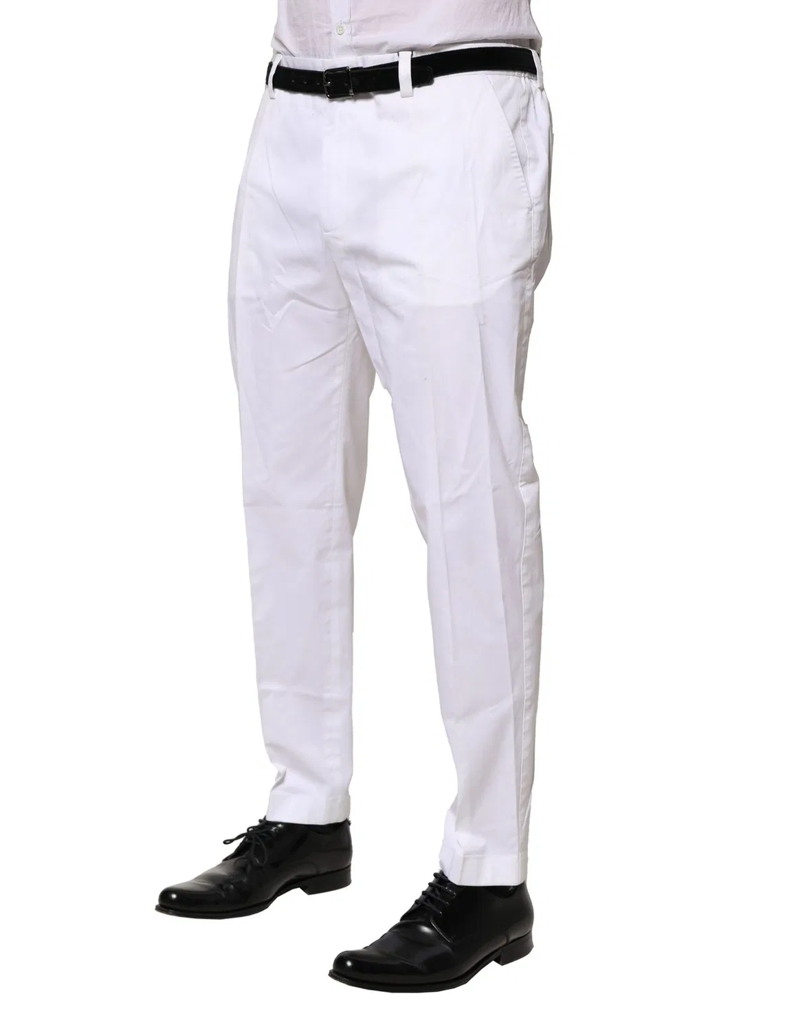 Мужские брюки классические хлопковые Dolce & Gabbana, White — фото 3