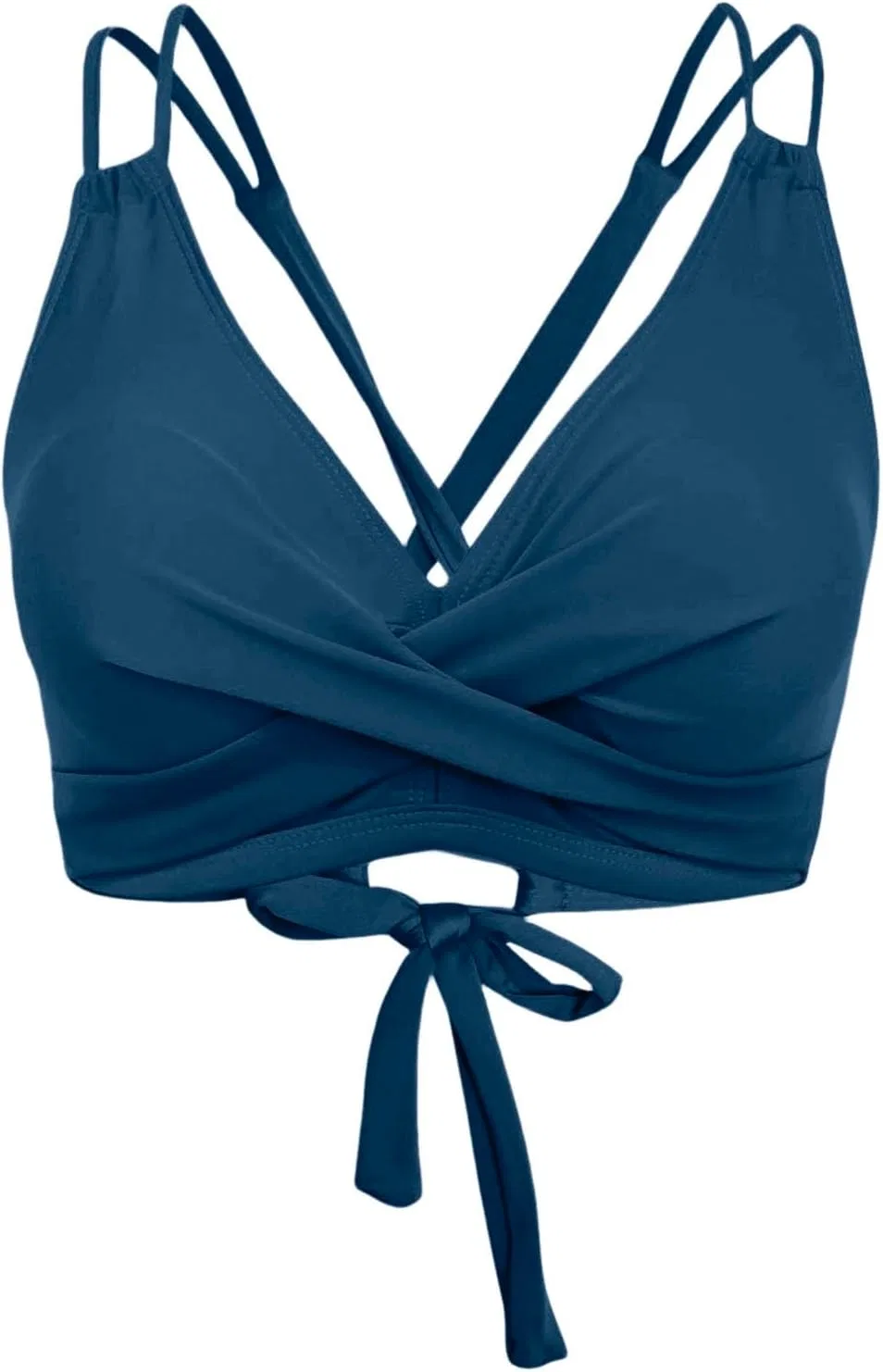 Женский бикини-топ на завязках Push Up Athletic, Navy — фото 4