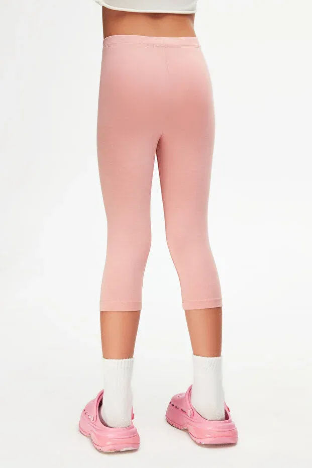 Детские леггинсы с принтом Lovetti, Dark Powder Pink — фото 4
