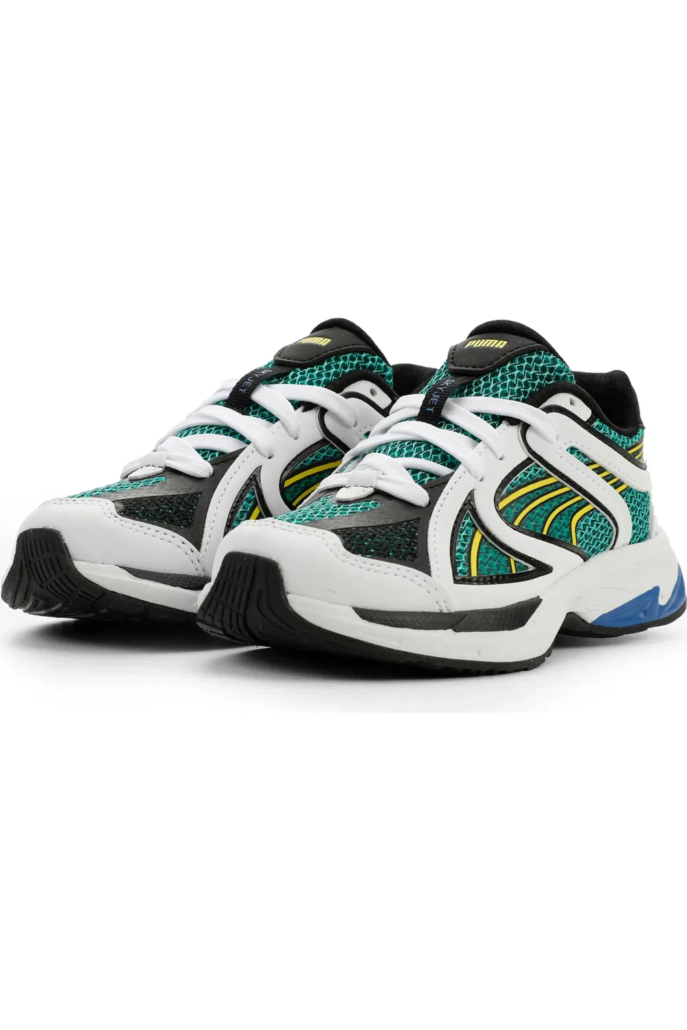 Кроссовки детские спортивные Skyjet PUMA, Puma White/Green/Lemon