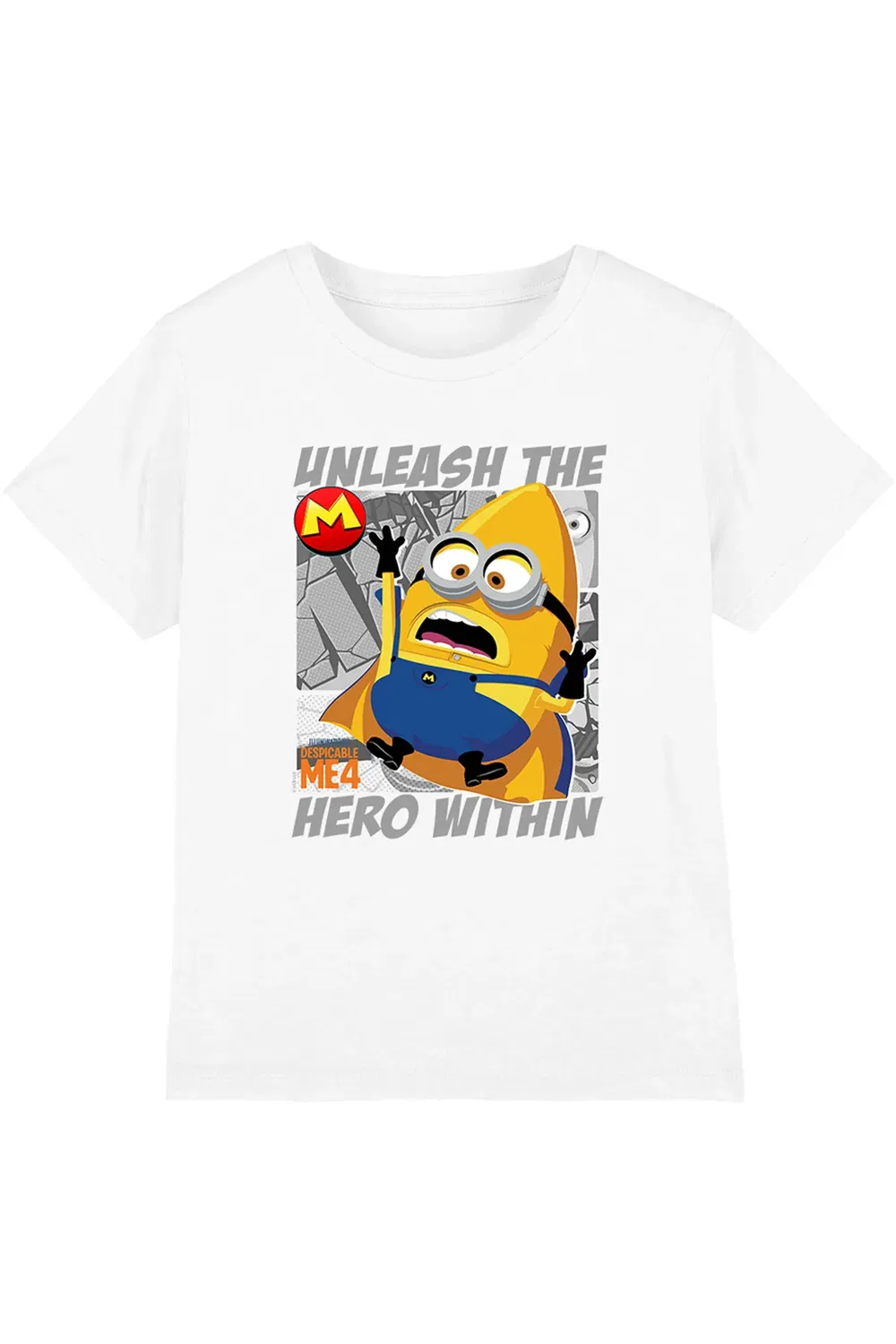 Детская футболка с принтом Despicable Me 4 Super Annoying Comic, Nbcu, White