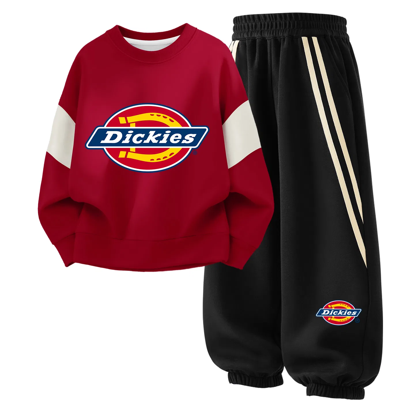 Детский комплект спортивной одежды с принтом Dickies, Black/Green — фото 3