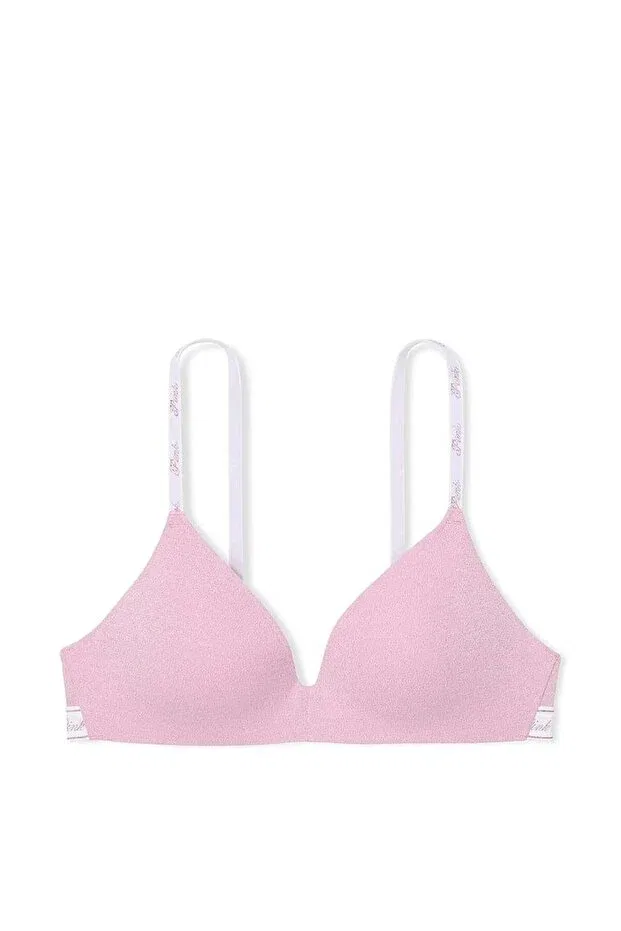 Женский бюстгальтер без косточек Wear Everywhere Wirefree Push-Up Bra Victoria'S Secret, Pale Pink — фото 3