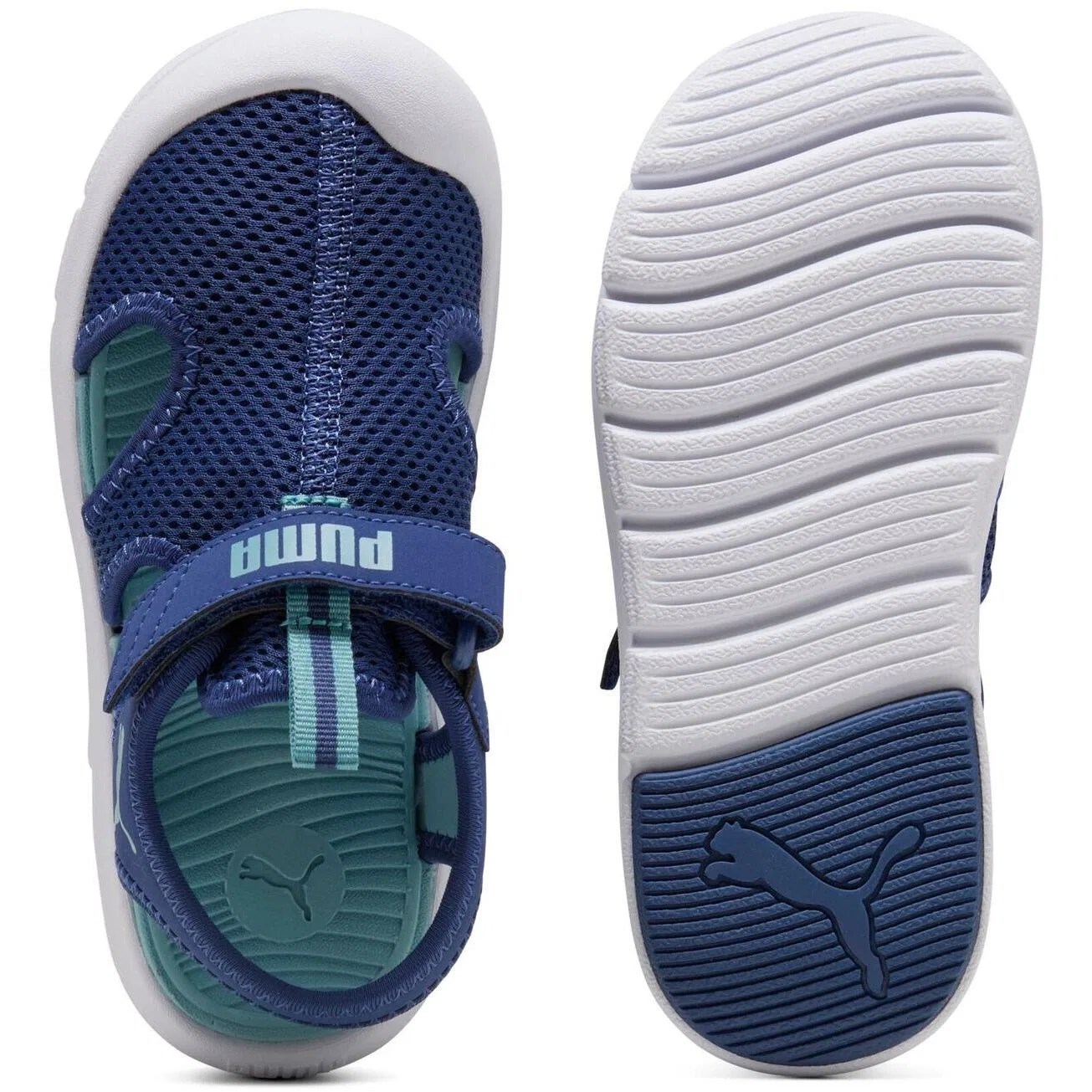 Детские сандалии с сеткой Fun Racer Sandal Mesh V Ps Puma, Blau — фото 2
