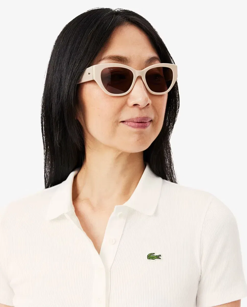 Поло Lacoste Blanco из хлопка пике с коротким рукавом — фото 3