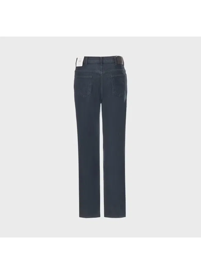 Джинсы классические с потертостями Zara, темно-синий — фото 3